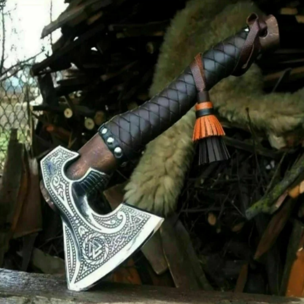 High Carbon Steel VIKING AXE With Ash Wood Shaft - SFL