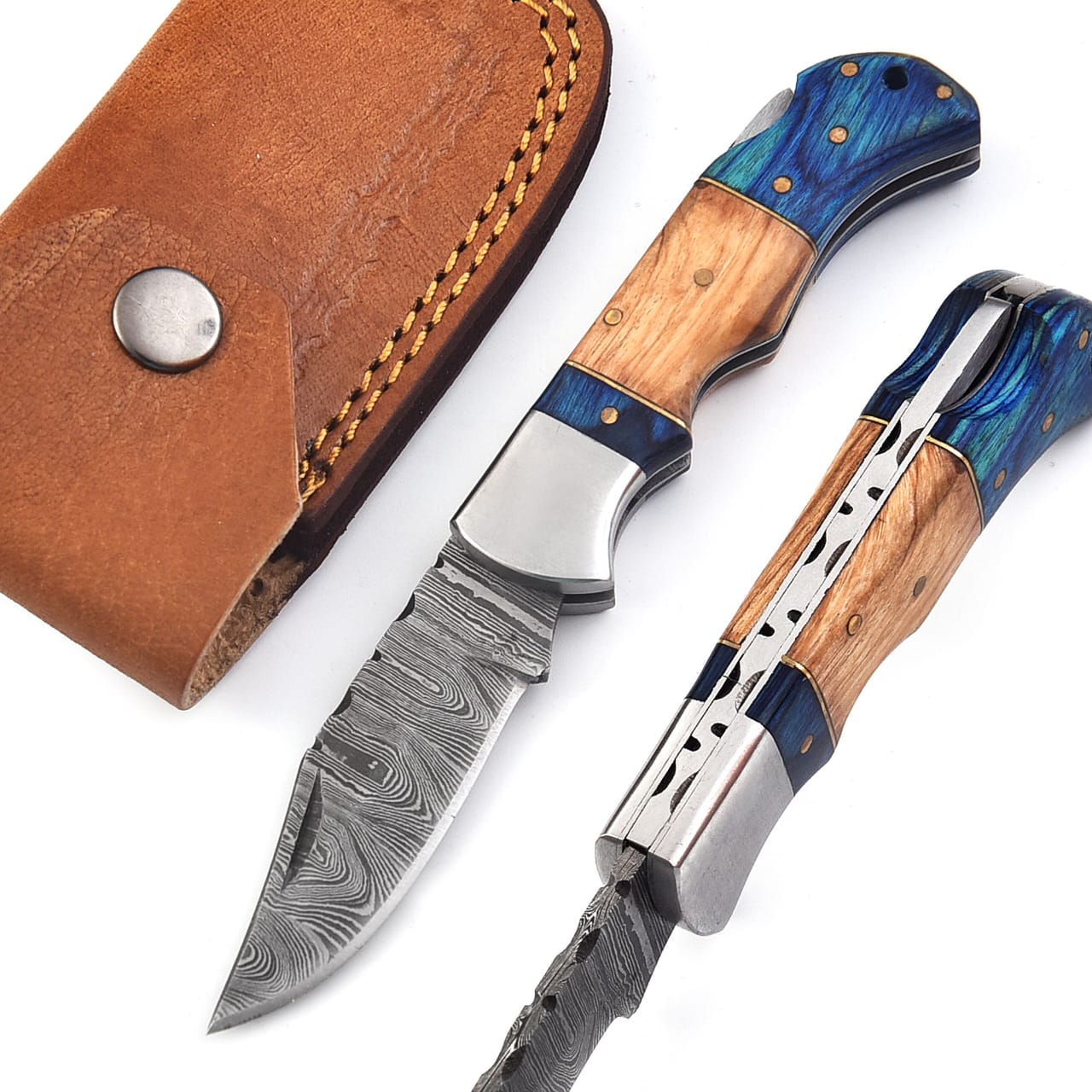 Handmade Damascus Steel Pocket Knife | Folding Knife-501