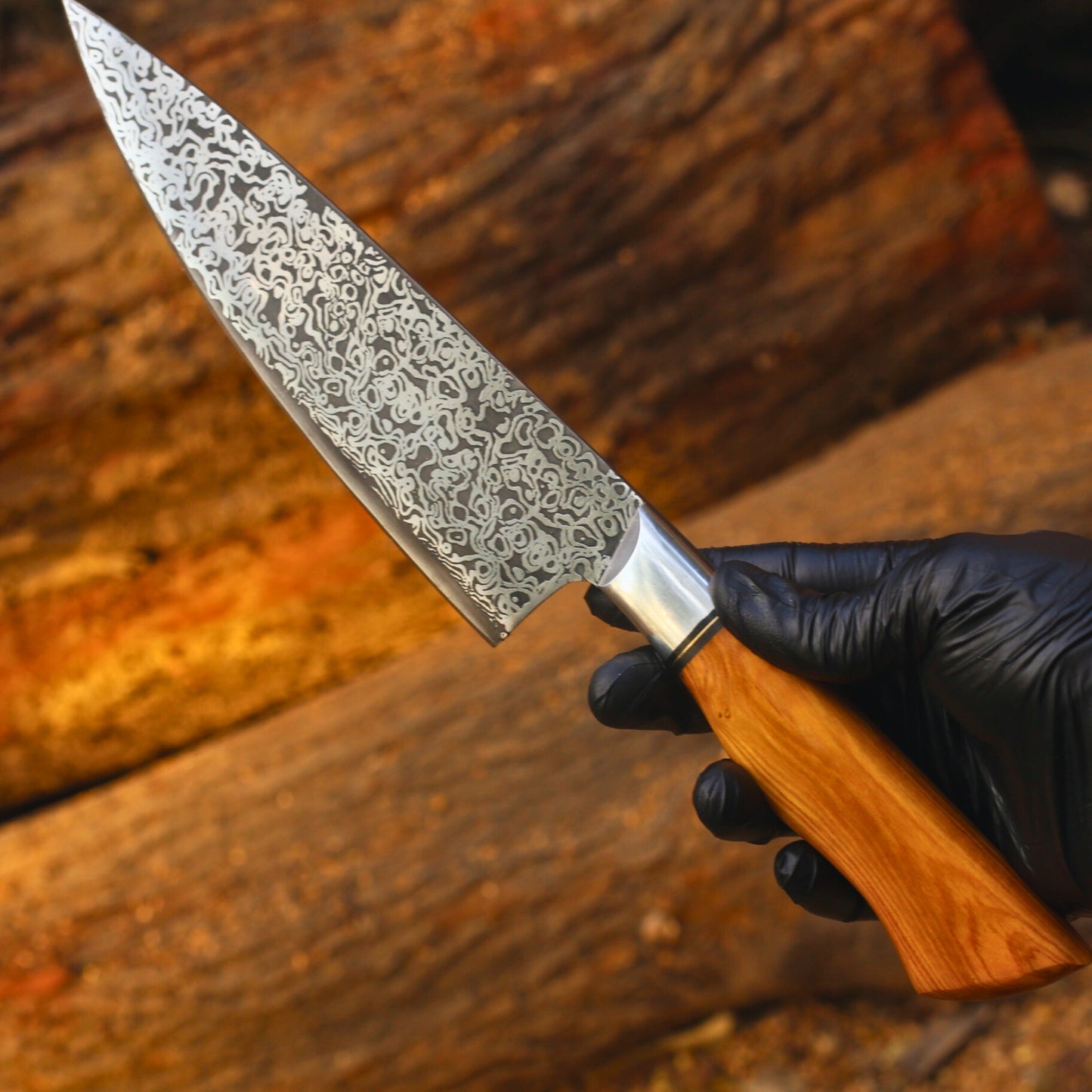 Hand Forged Damascus Steel Chef Knife, Damascus Chef knife, Kitchen Chef Knife - AD-CK008