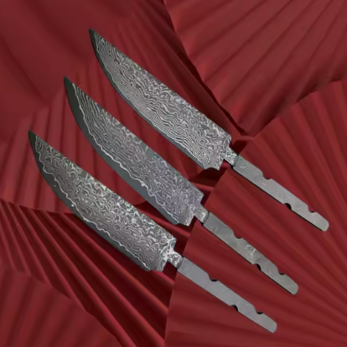 Handmade Damascus Steel Blank Blade Hunting Knife - Made To Order HK-2