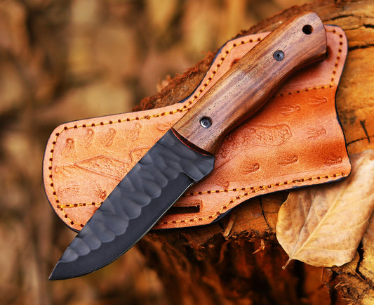 Handmade J2420 Stainless Steel Hunting Skinner Knife with Leather Sheath - HKA-102