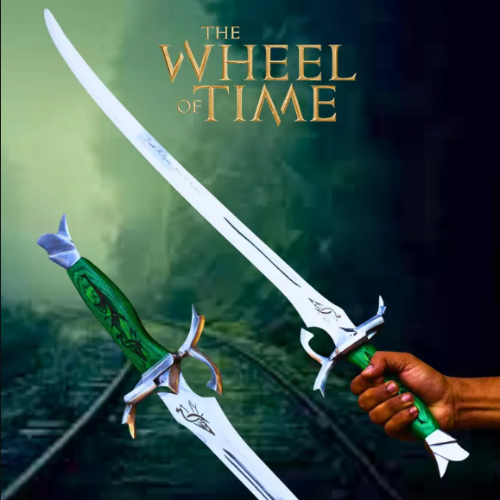 Handmade Wheel of Time Heron Mark Sword with Scabbard | Full Tang Steel Blade