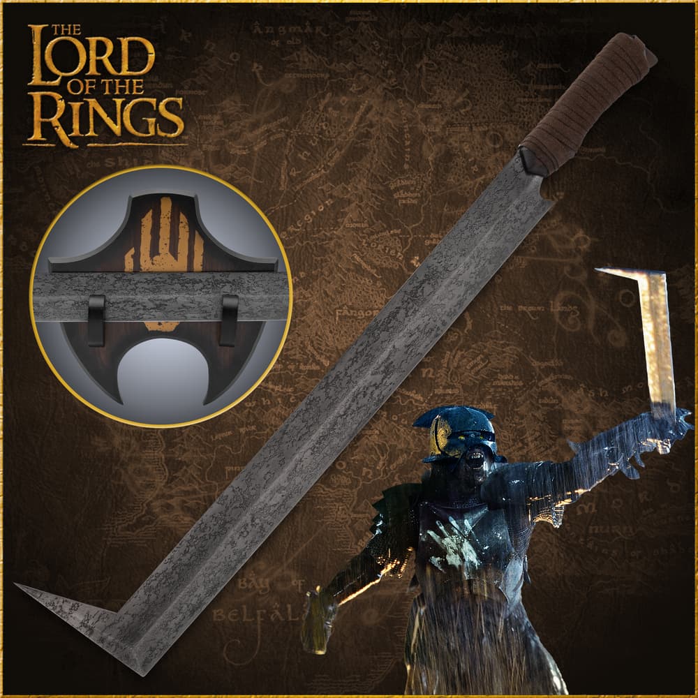 Uruk-Hai Scimitar Sword , Full Tang, With Sheath LOTR