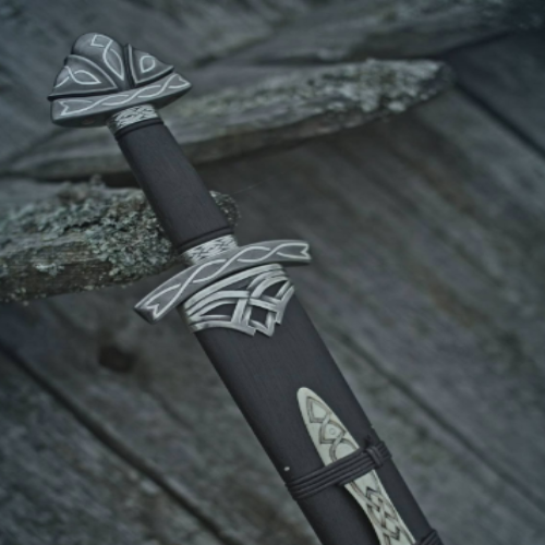 Hand Forged Damascus Steel Viking Sword- Swd NTH BLK2