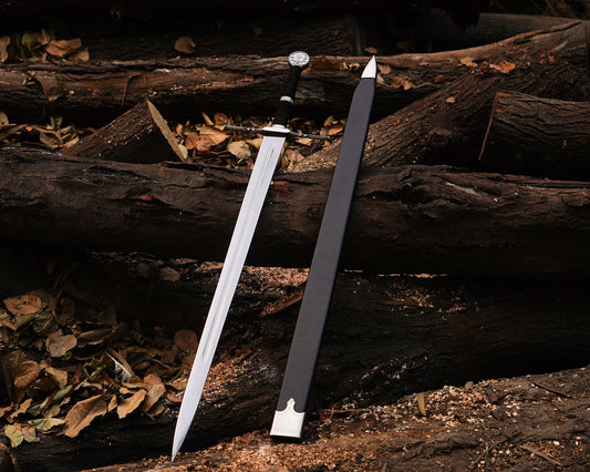 Premium Witcher Steel Replica – Geralt of Rivia 40" Handcrafted Sword with Matching Scabbard