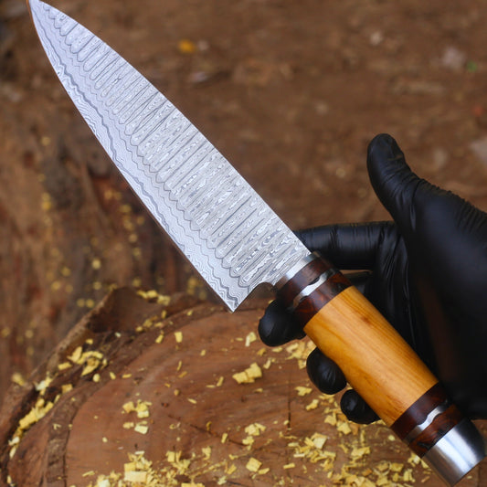 Hand Forged Damascus Steel Chef Knife - AD-CK010
