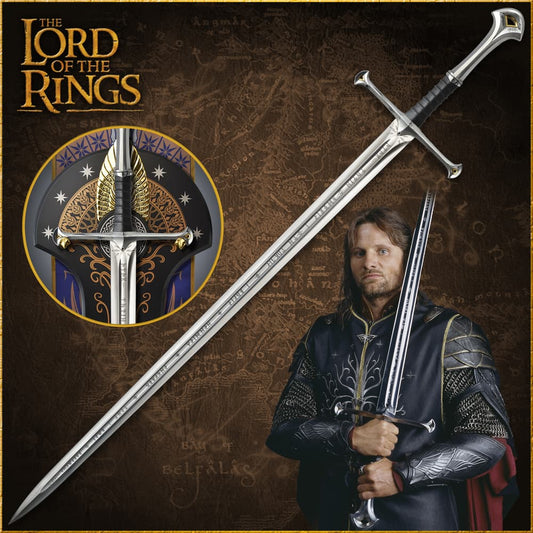 King Aragorn Andúril Sword of Narsil Replica | Lord of the Rings Sword | Handcrafted Fantasy Sword | LOTR Collectible Blade | Medieval Decor