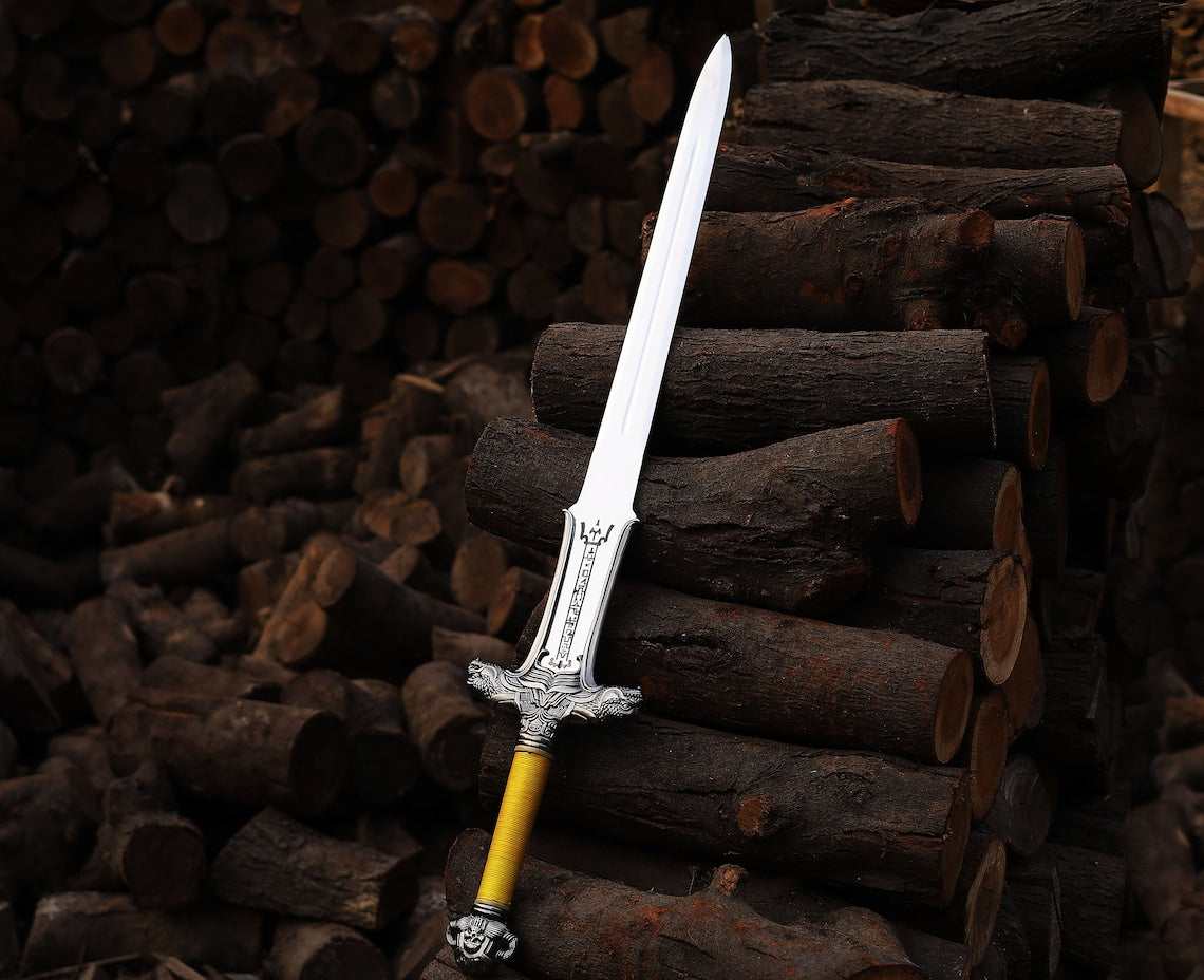 Hand-Forged Conan the Barbarian "Atlantean" Replica Sword – Stainless Steel with Leather Cover