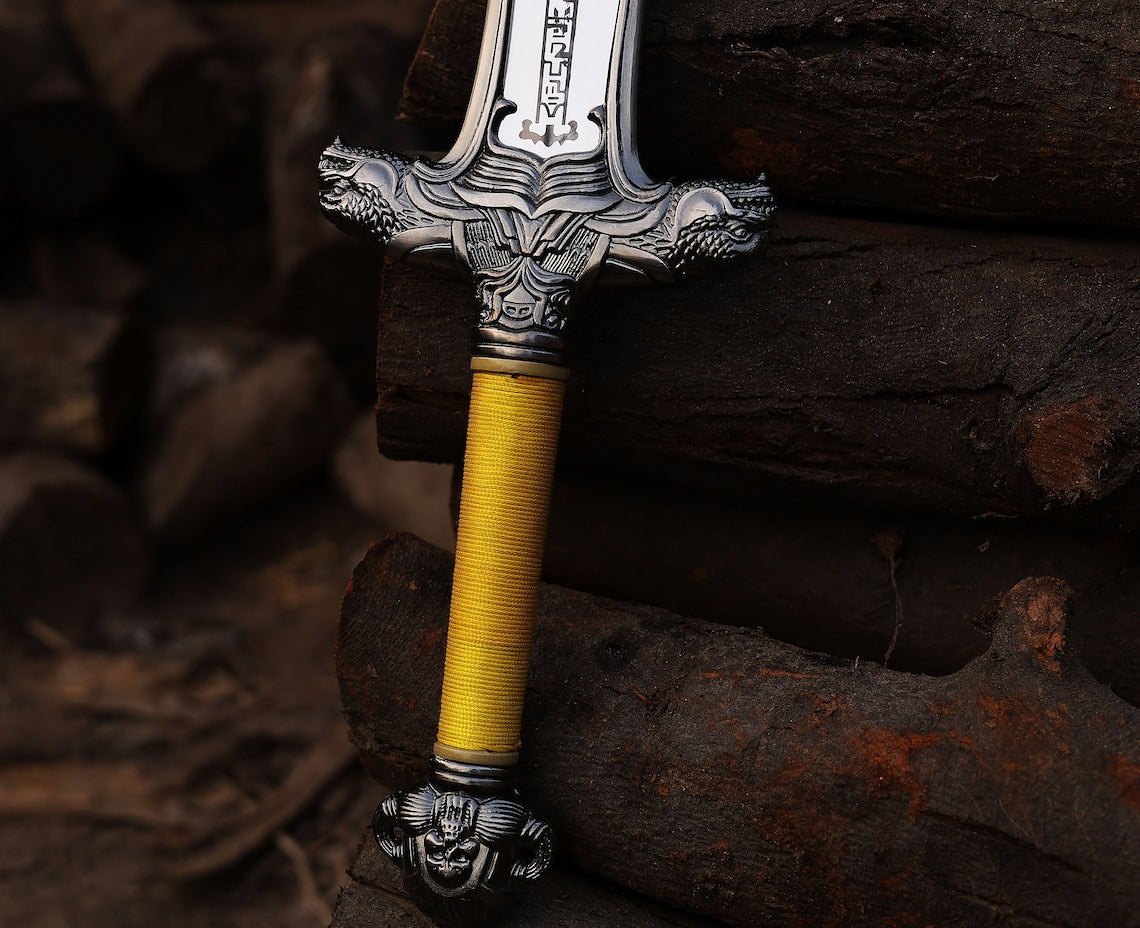 Hand-Forged Conan the Barbarian "Atlantean" Replica Sword – Stainless Steel with Leather Cover